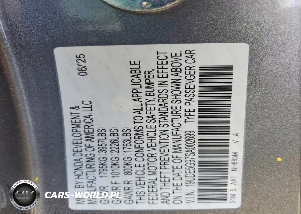 2025 Acura Integra Type S VIN:19UDE5G97SA002699 - 12
