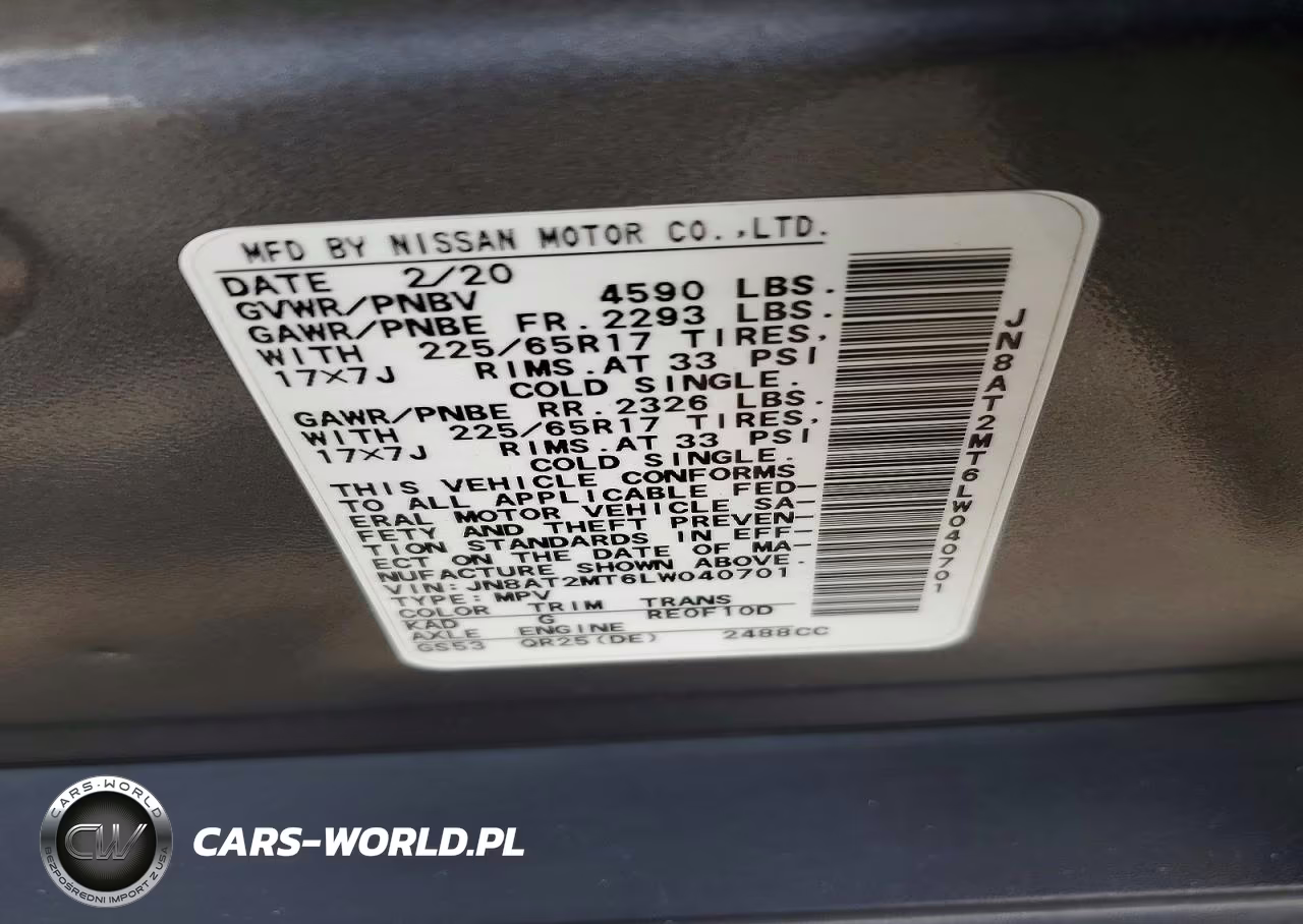 2020 Nissan Rogue Sv VIN:JN8AT2MT6LW040701 - 13