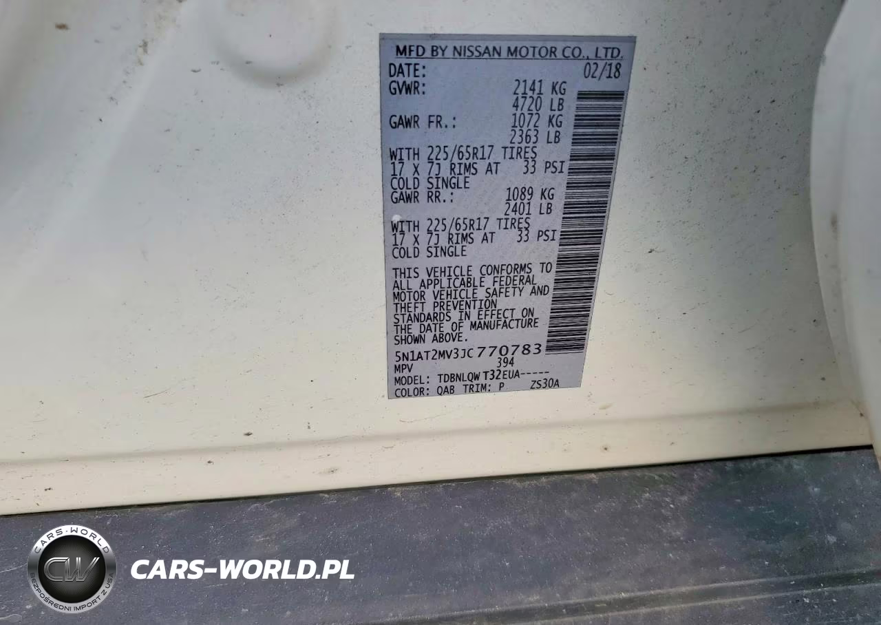 2018 Nissan Rogue Sv VIN:5N1AT2MV3JC770783 - 13