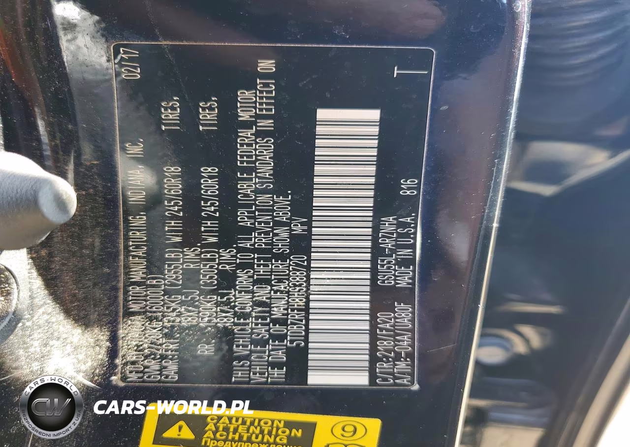 2017 Toyota Highlander Le Plus VIN:5TDBZRFH8HS388720 - 13