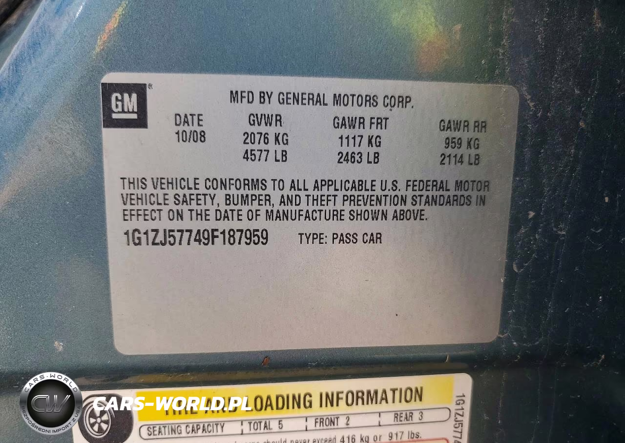 2009 Chevrolet Malibu 2Lt VIN:1G1ZJ57749F187959 - 12