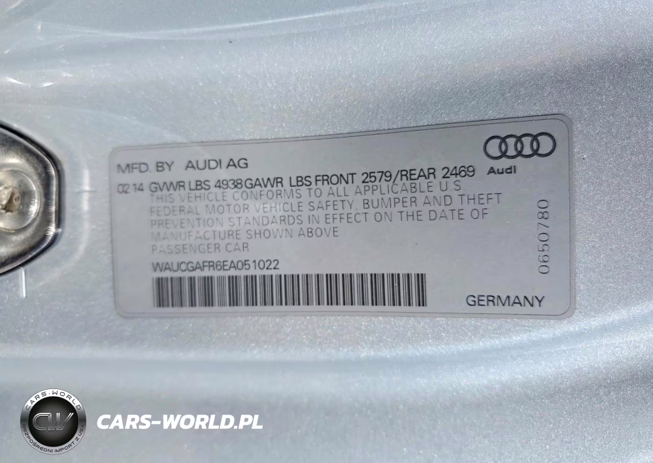 2014 Audi S5 Premium Plus VIN:WAUCGAFR6EA051022 - 12