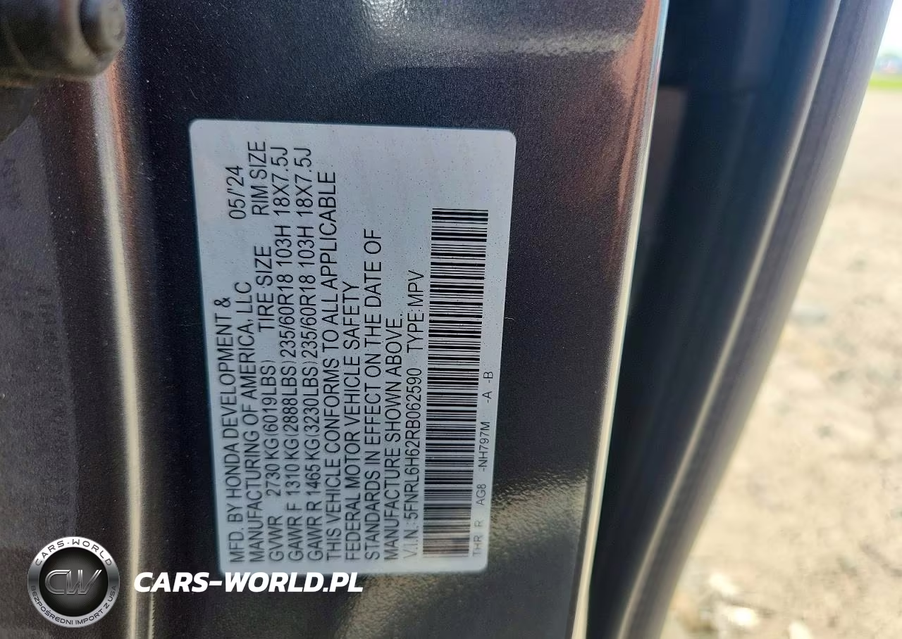 2024 Honda Odyssey Exl VIN:5FNRL6H62RB062590 - 12