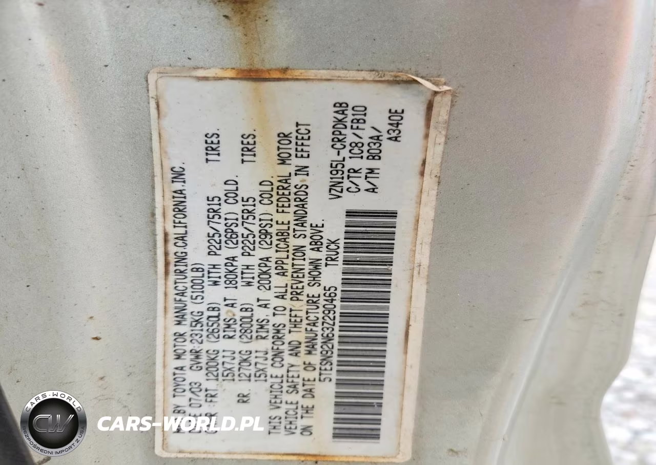 2003 Toyota Tacoma Prerunner V6 VIN:5TESN92N63Z290465 - 12