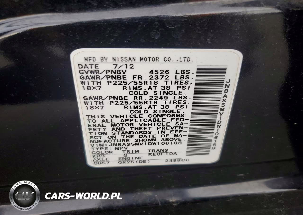 2013 Nissan Rogue S VIN:JN8AS5MV1DW106188 - 14