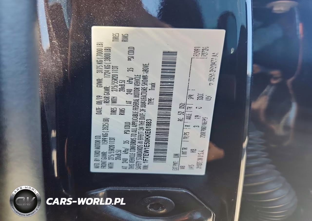 2019 Ford F150 Supercrew VIN:1FTEW1E50KKE61883 - 12