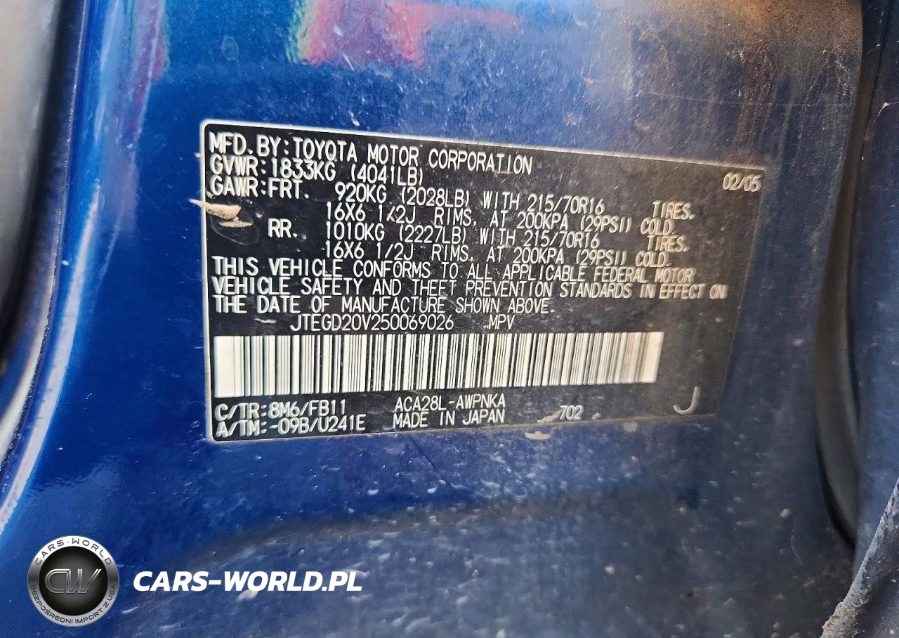 2005 Toyota Rav4 Base VIN:JTEGD20V250069026 - 12