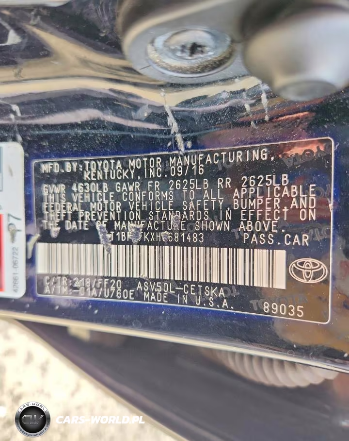 2017 Toyota Camry Se VIN:4T1BF1FKXHU681483 - 12
