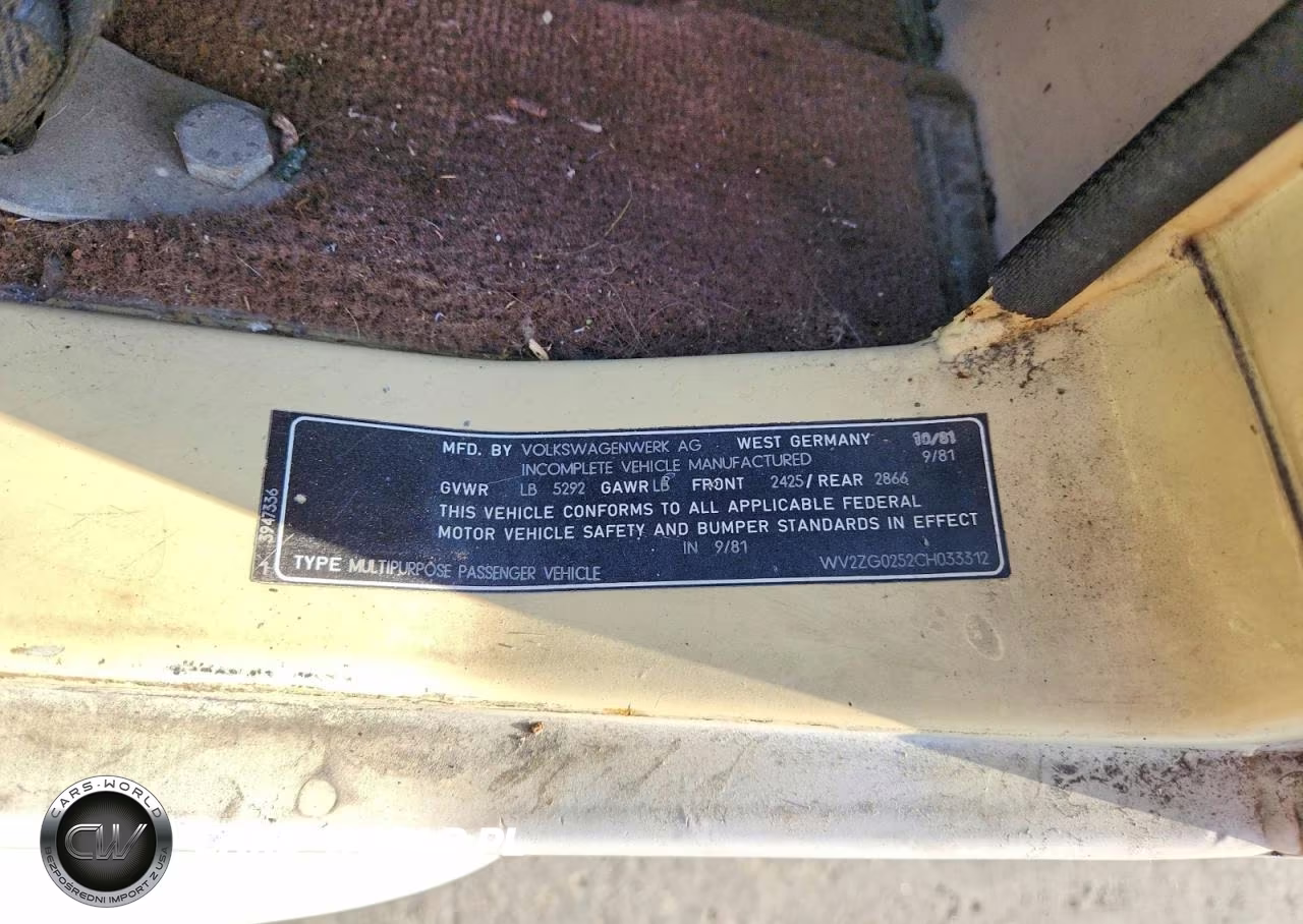 1982 Volkswagen Vanagon Campmobile VIN:WV2ZG0252CH033312 - 13