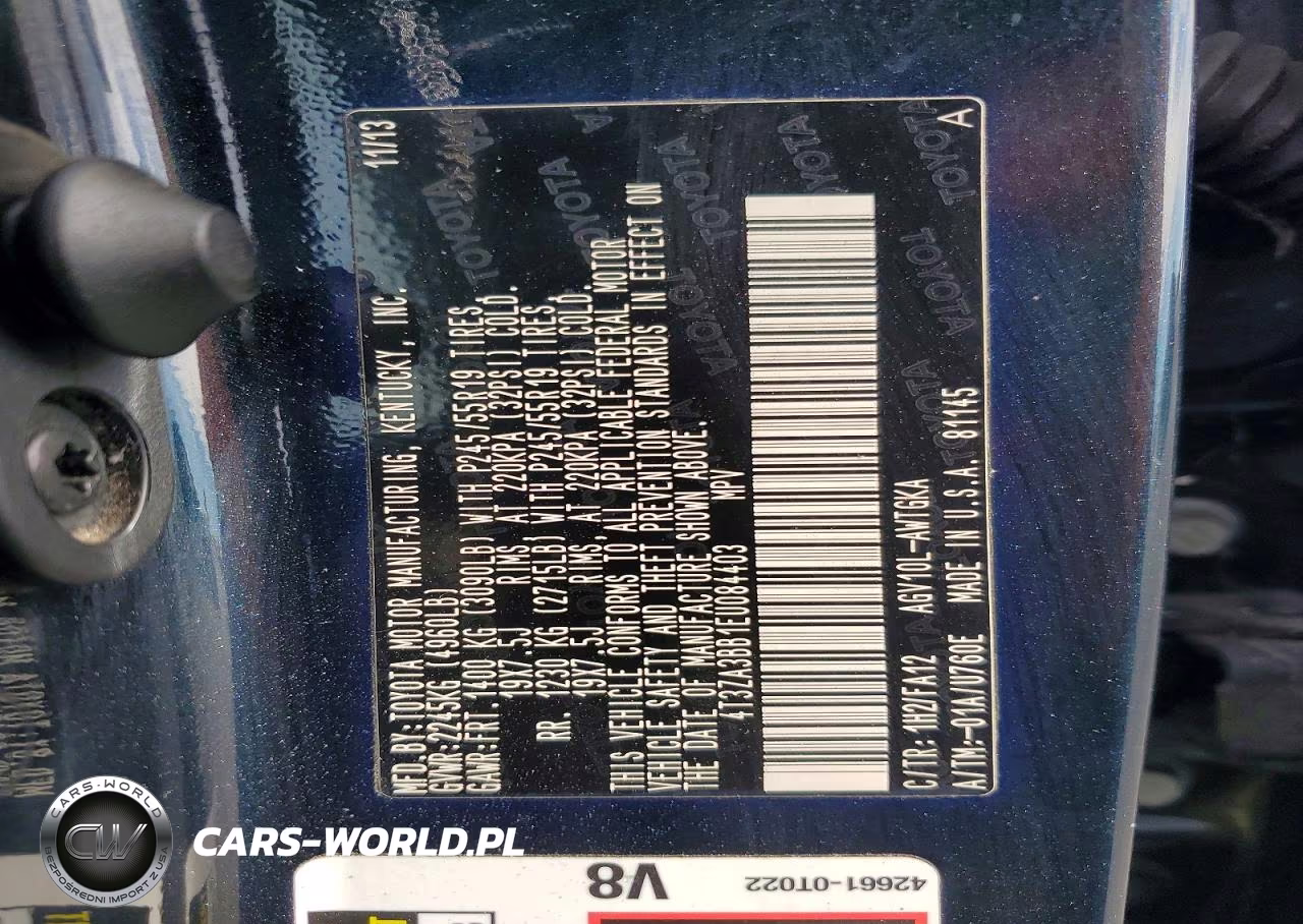 2014 Toyota Venza Le VIN:4T3ZA3BB1EU084403 - 12