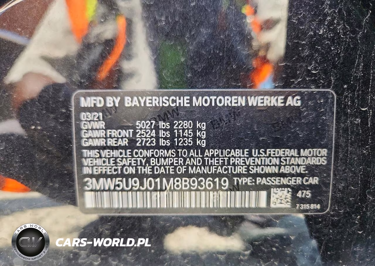 2021 BMW M340Xi VIN:3MW5U9J01M8B93619 - 12