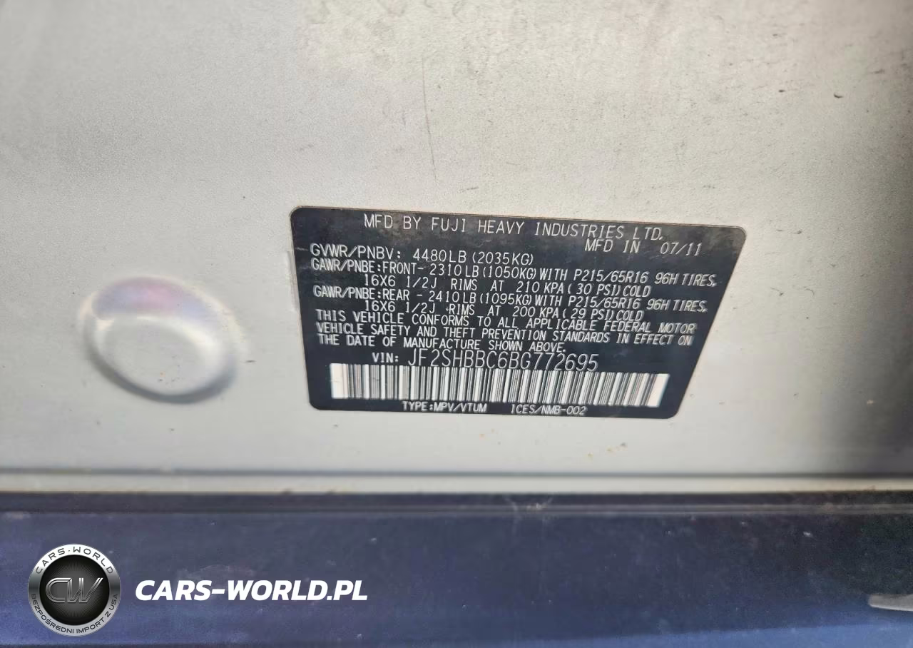 2011 Subaru Forester 2.5X VIN:JF2SHBBC6BG772695 - 13