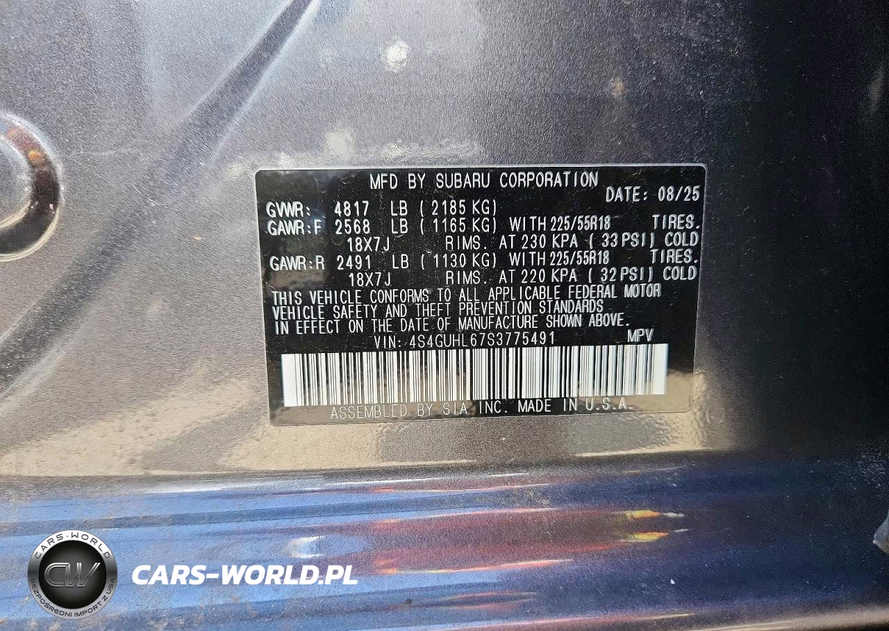 2025 Subaru Crosstrek Limited VIN:4S4GUHL67S3775491 - 12