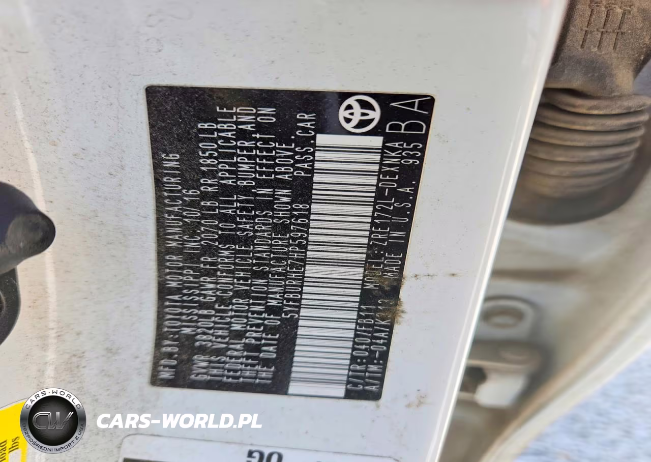 2017 Toyota Corolla Le VIN:5YFBURHE7HP597618 - 12