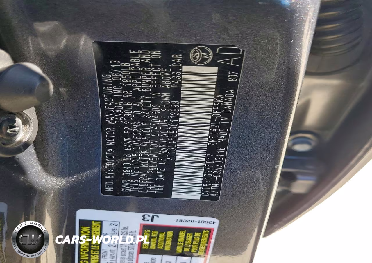 2013 Toyota Corolla S VIN:2T1BU4EE8DC112999 - 12
