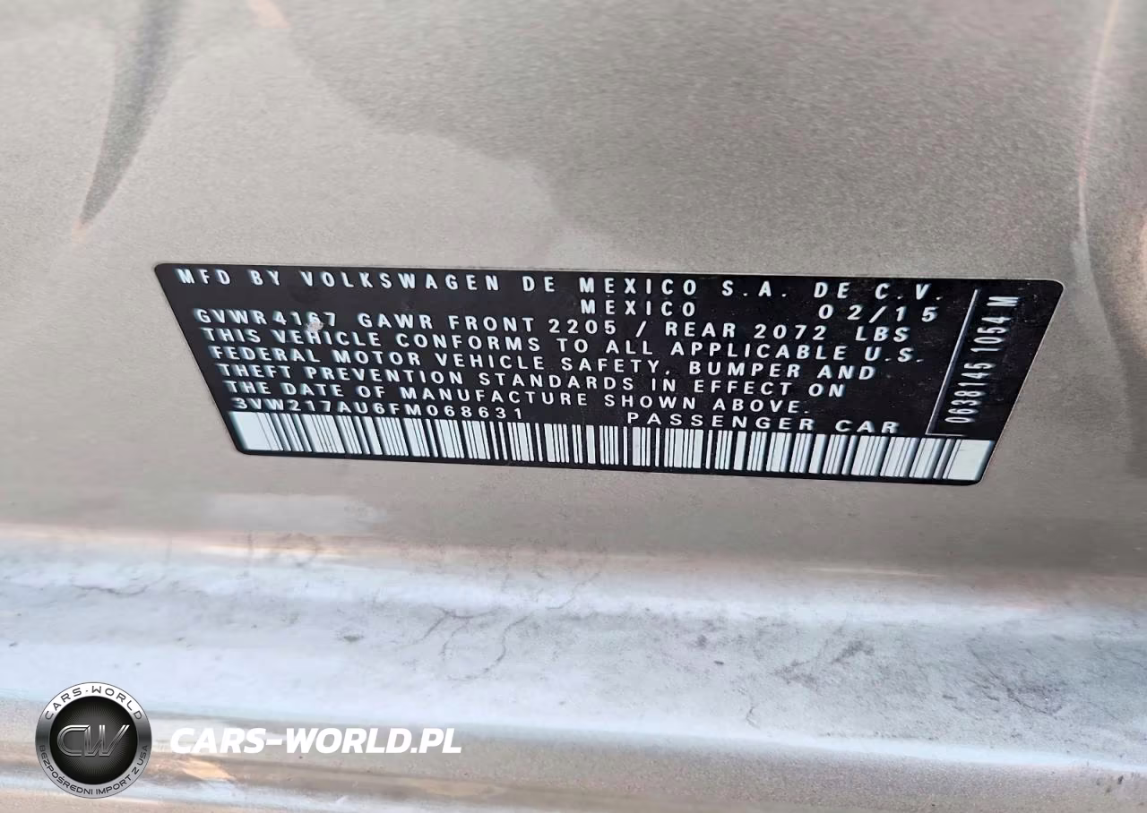 2015 Volkswagen Golf VIN:3VW217AU6FM068631 - 12