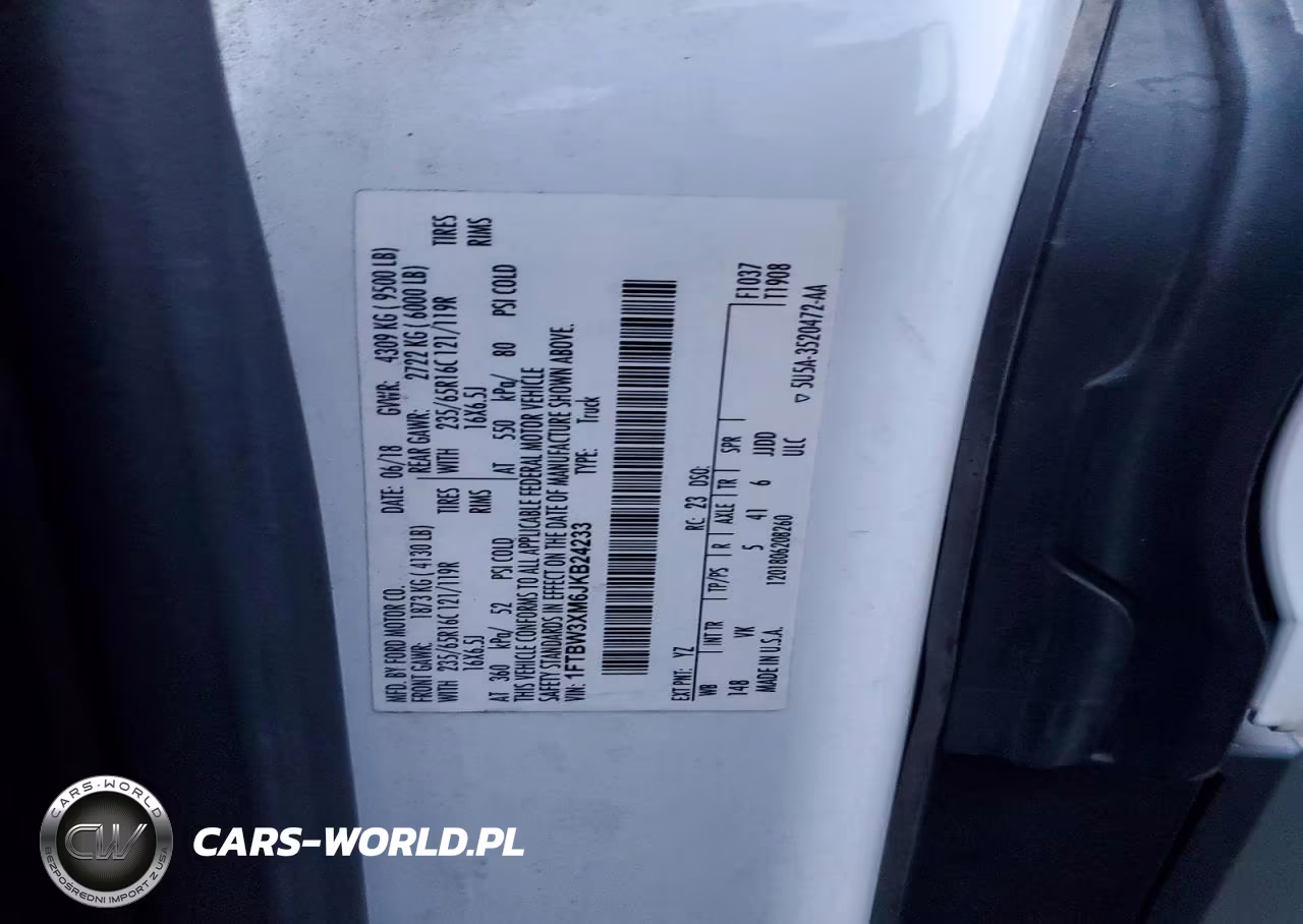 2018 Ford Transit 350 Delivery Van VIN:1FTBW3XM6JKB24233 - 13