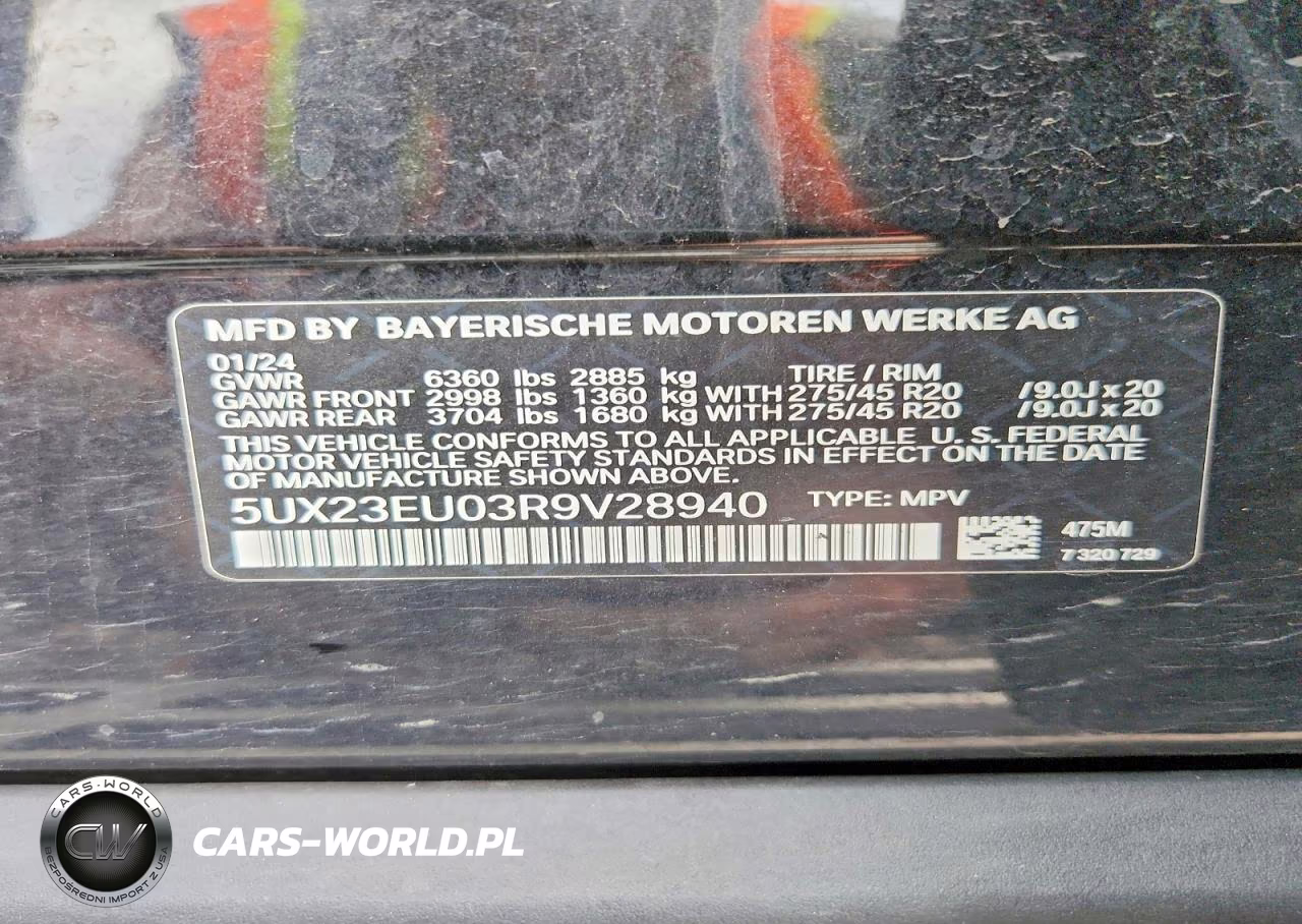 2024 BMW X5 xDrive40I VIN:5UX23EU03R9V28940 - 13