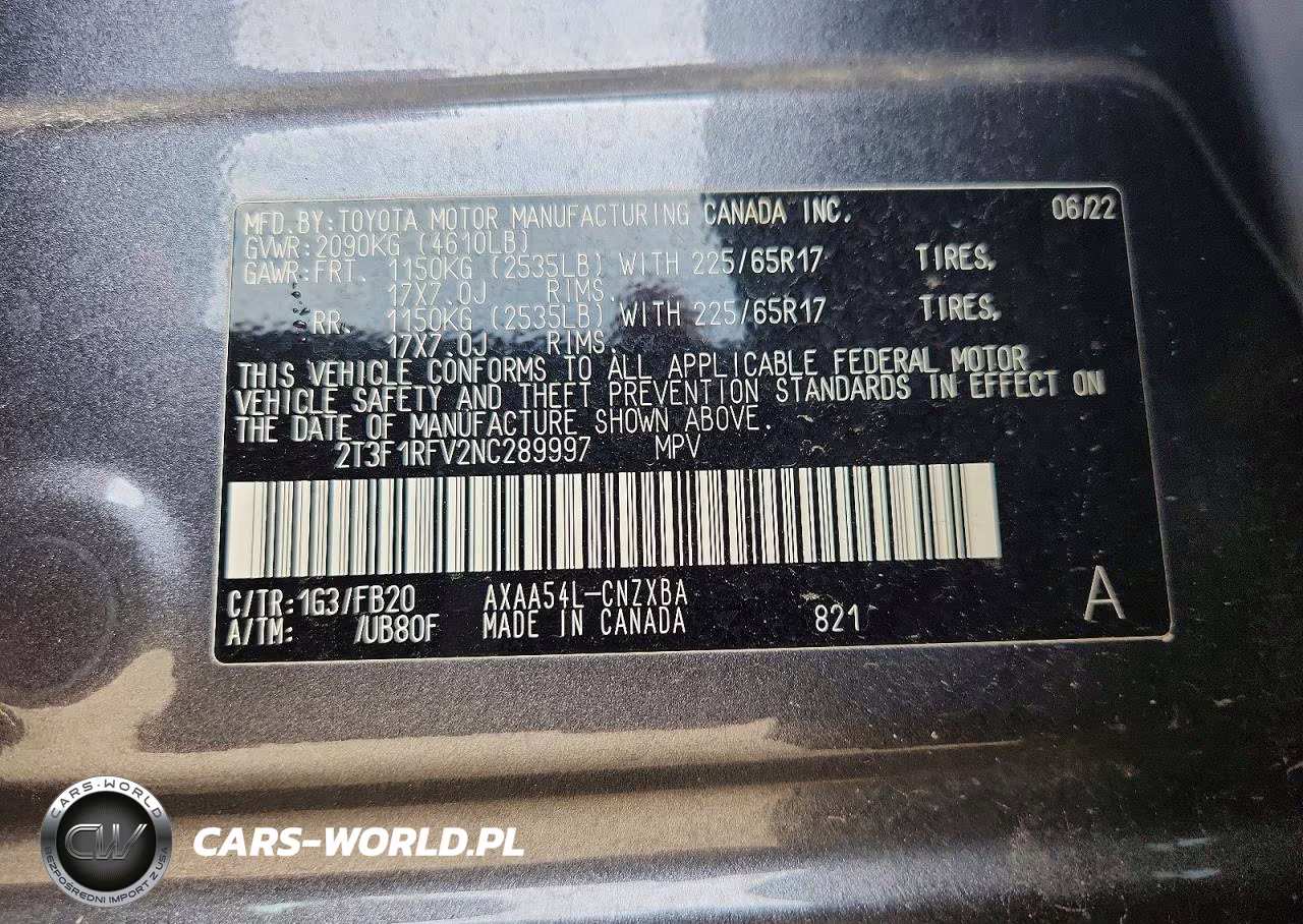 2022 Toyota Rav4 Le VIN:2T3F1RFV2NC289997 - 12