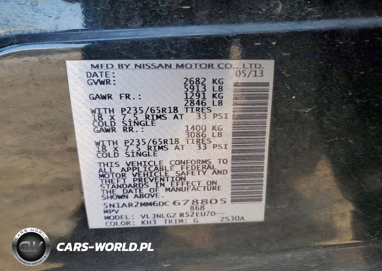 2013 Nissan Pathfinder S VIN:5N1AR2MM6DC678805 - 13