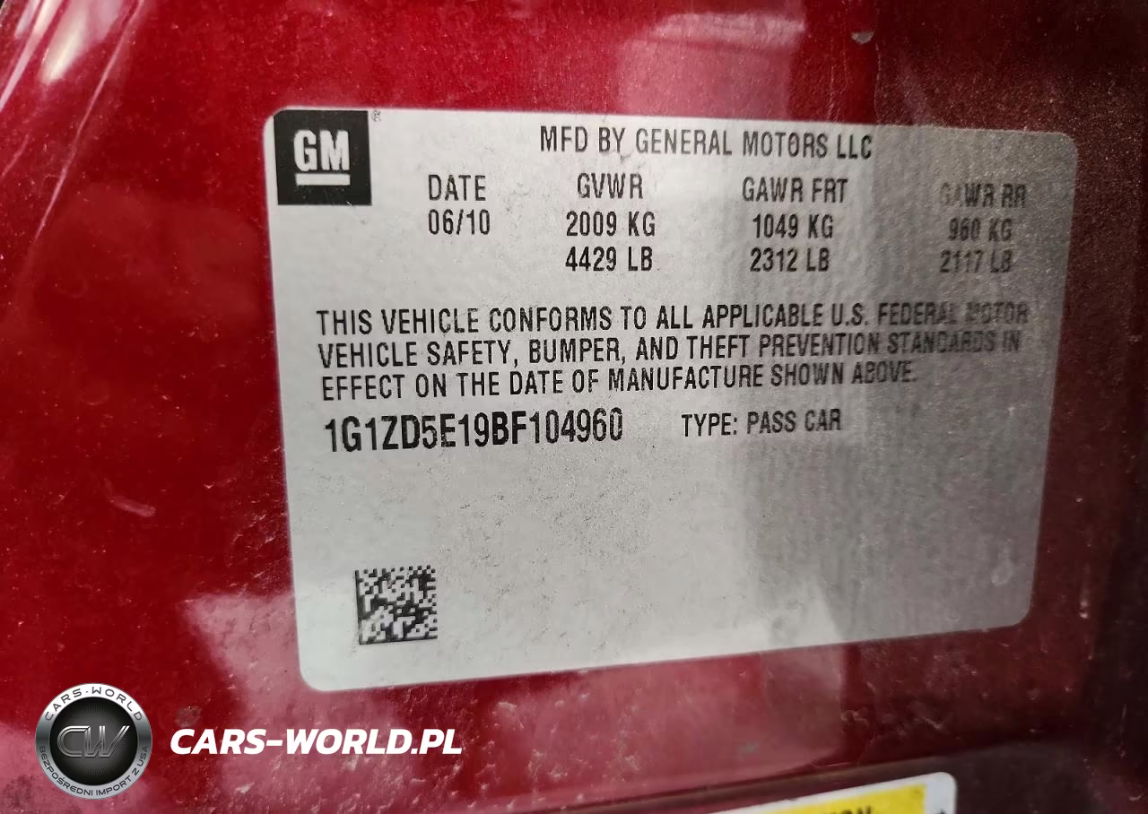 2011 Chevrolet Malibu 2Lt VIN:1G1ZD5E19BF104960 - 12