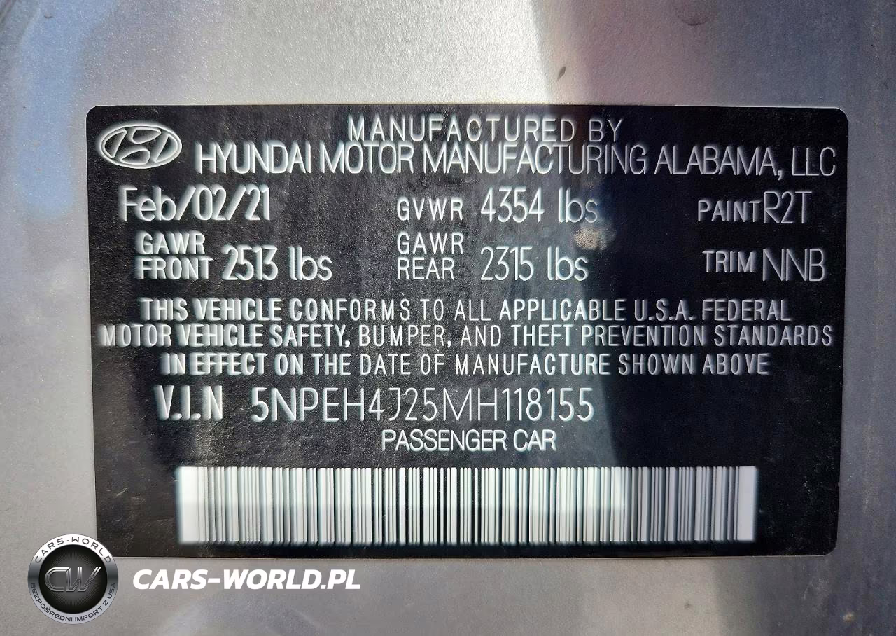 2021 Hyundai Sonata Limited VIN:5NPEH4J25MH118155 - 13