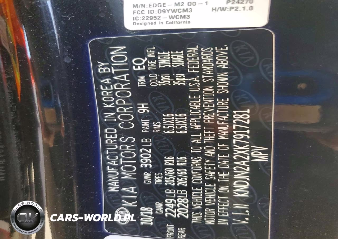 2019 Kia Soul Base VIN:KNDJN2A2XK7917281 - 12