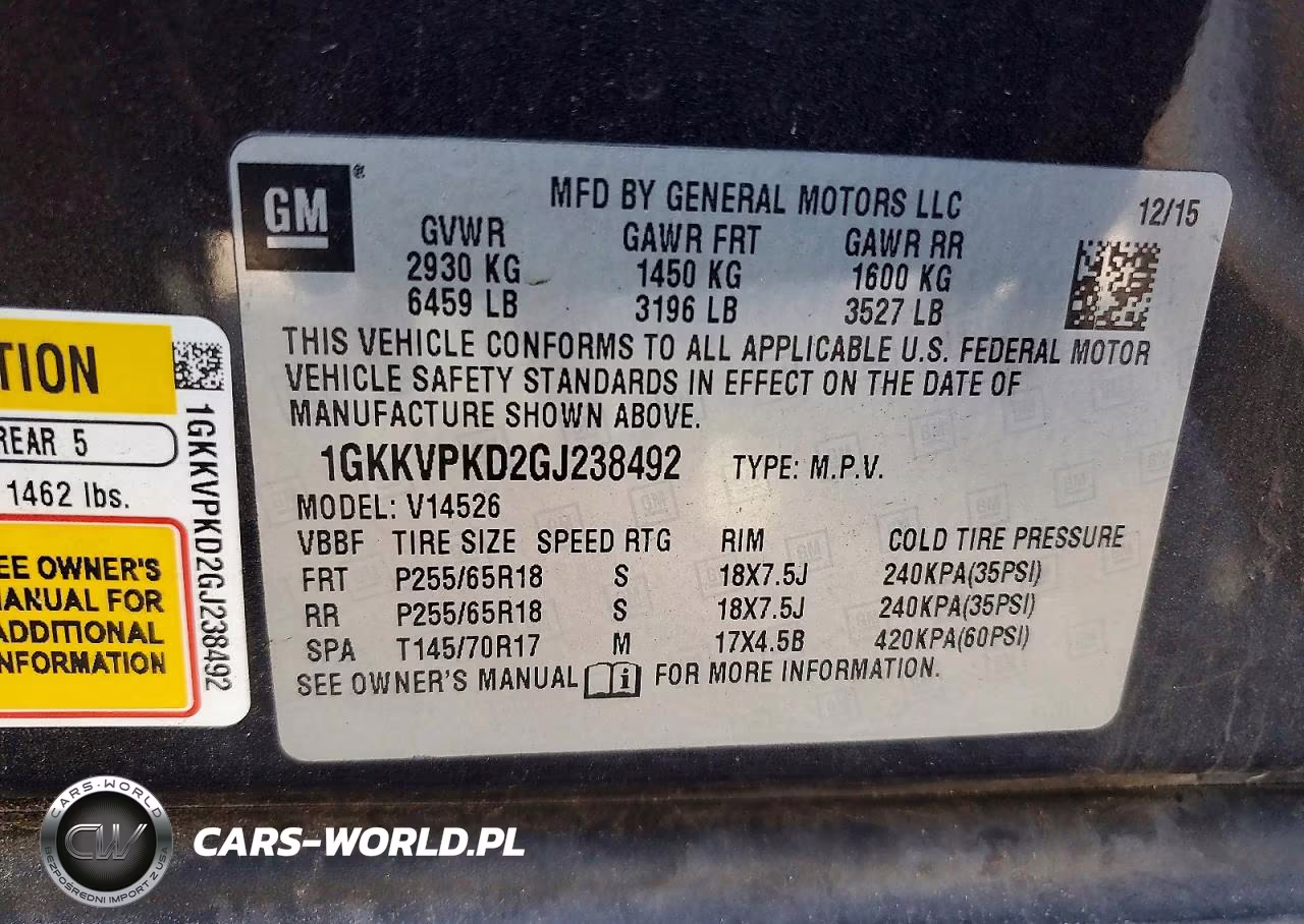 2016 GMC Acadia Sle VIN:1GKKVPKD2GJ238492 - 12