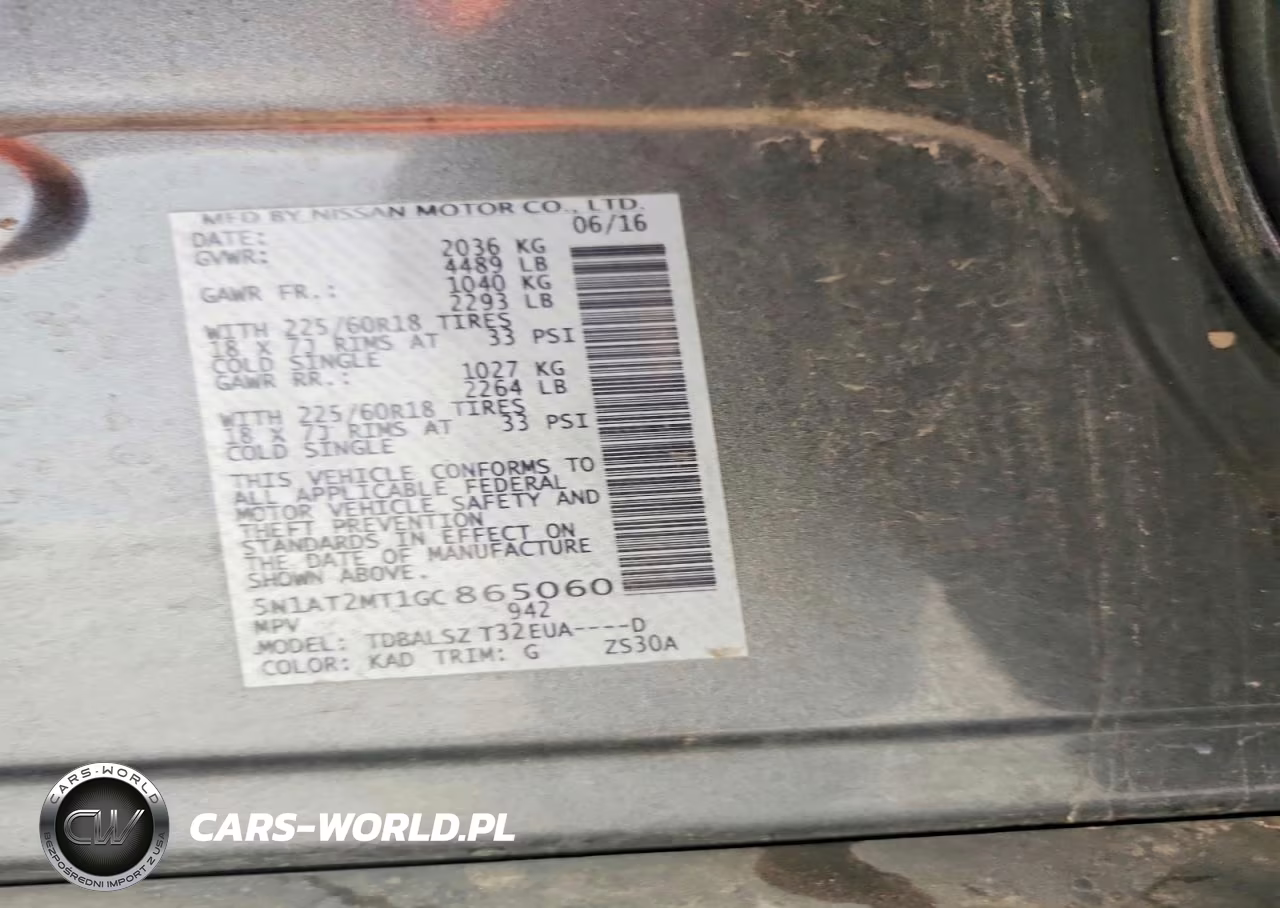 2016 Nissan Rogue Sl VIN:5N1AT2MT1GC865060 - 13