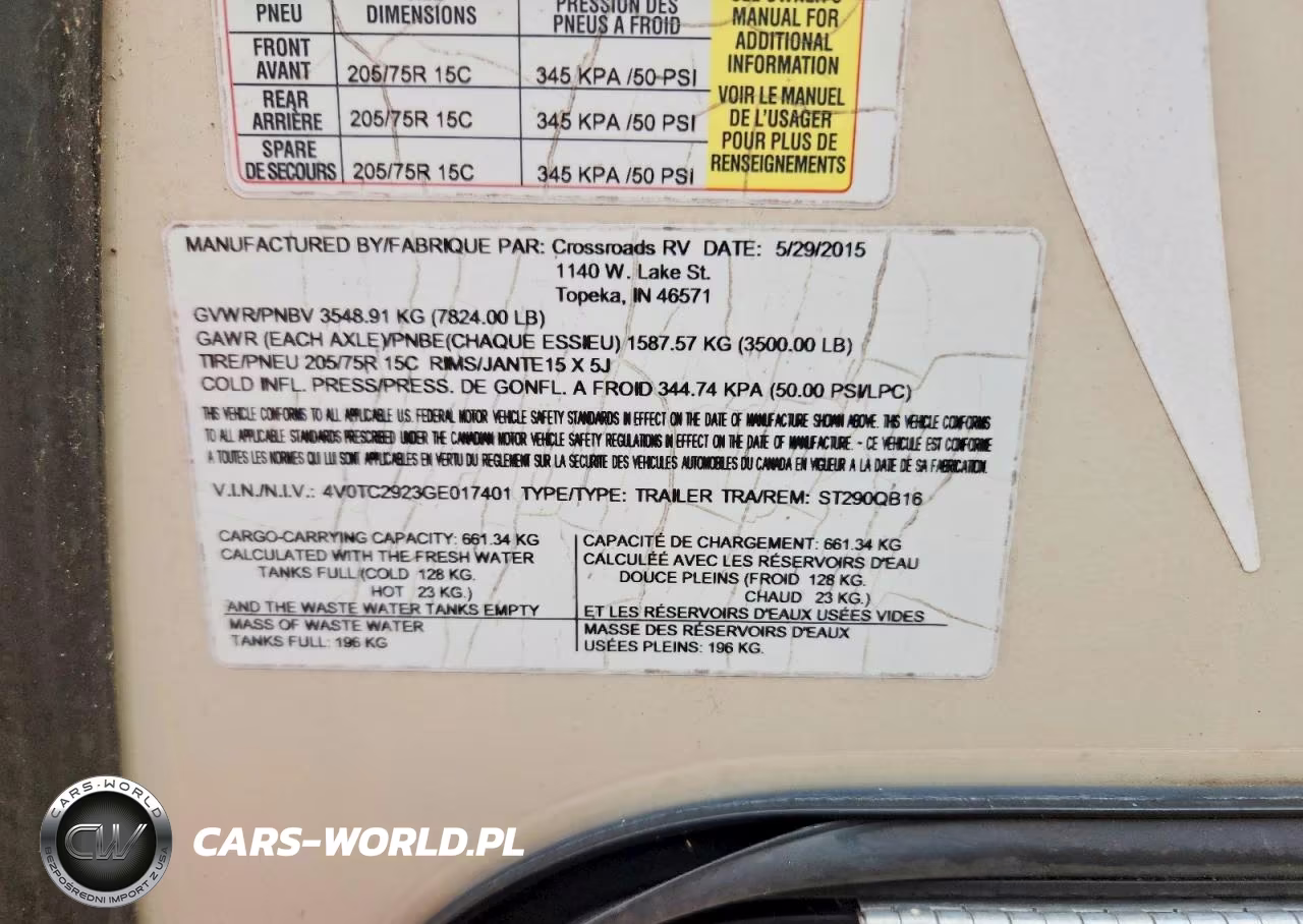 2016 Cross Roads Sunset Camper VIN:4V0TC2923GE017401 - 10