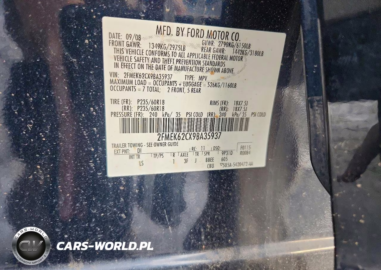 2009 Ford Flex Sel VIN:2FMEK62CX9BA35937 - 14