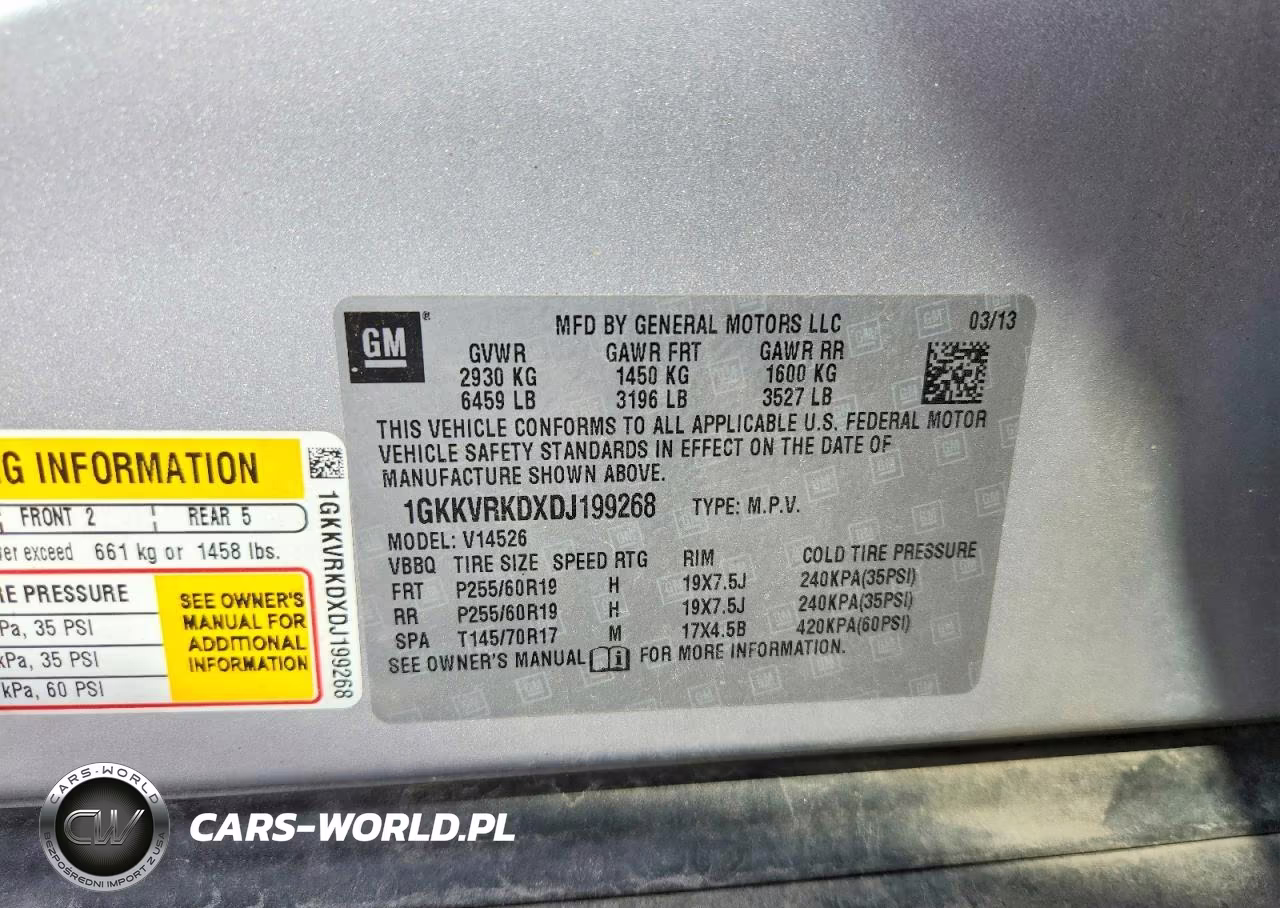 2013 GMC Acadia Slt-1 VIN:1GKKVRKDXDJ199268 - 13