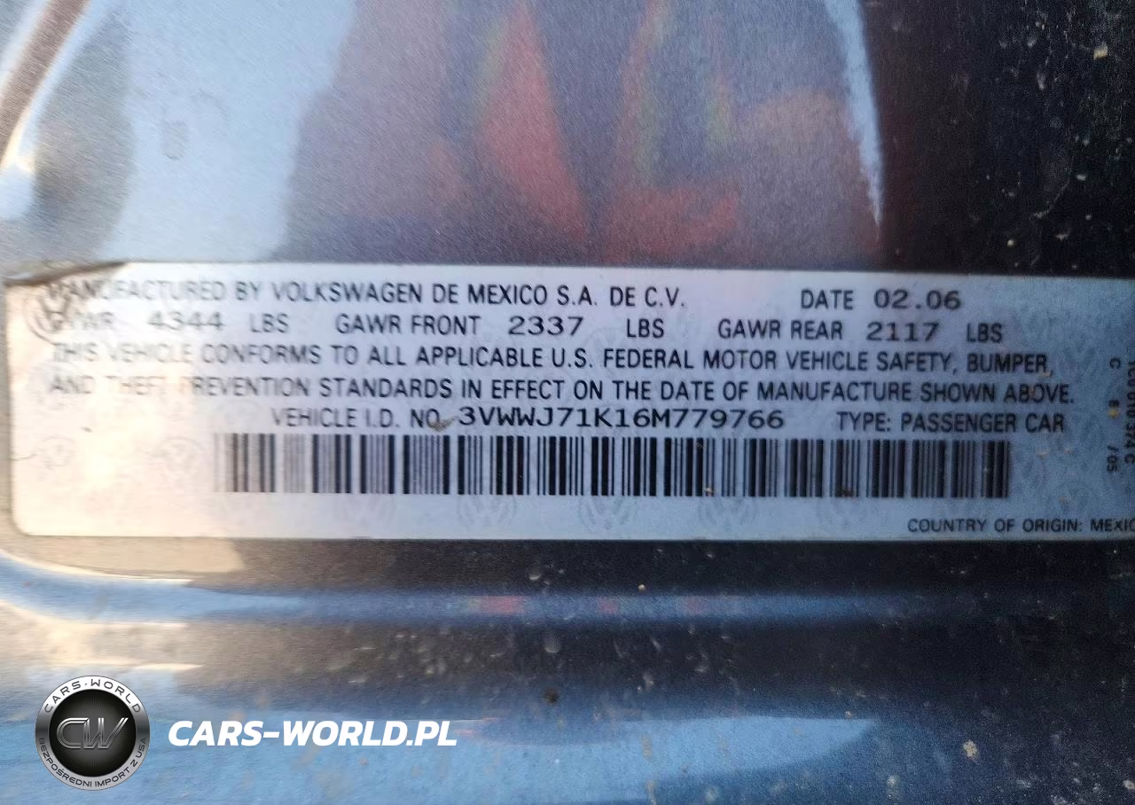 2006 Volkswagen Jetta Gli Option Package 1 VIN:3VWWJ71K16M779766 - 12