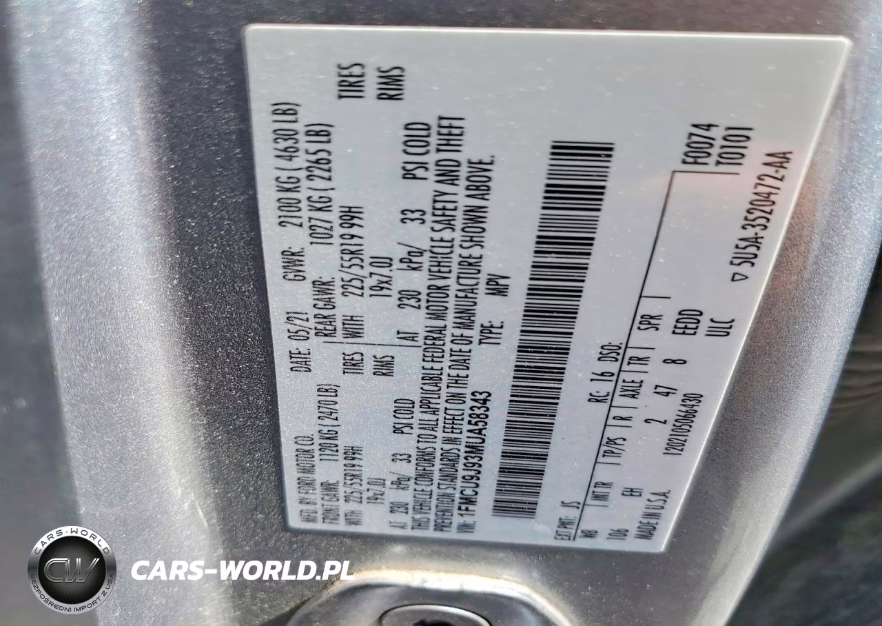 2021 Ford Escape Titanium VIN:1FMCU9J93MUA58343 - 13