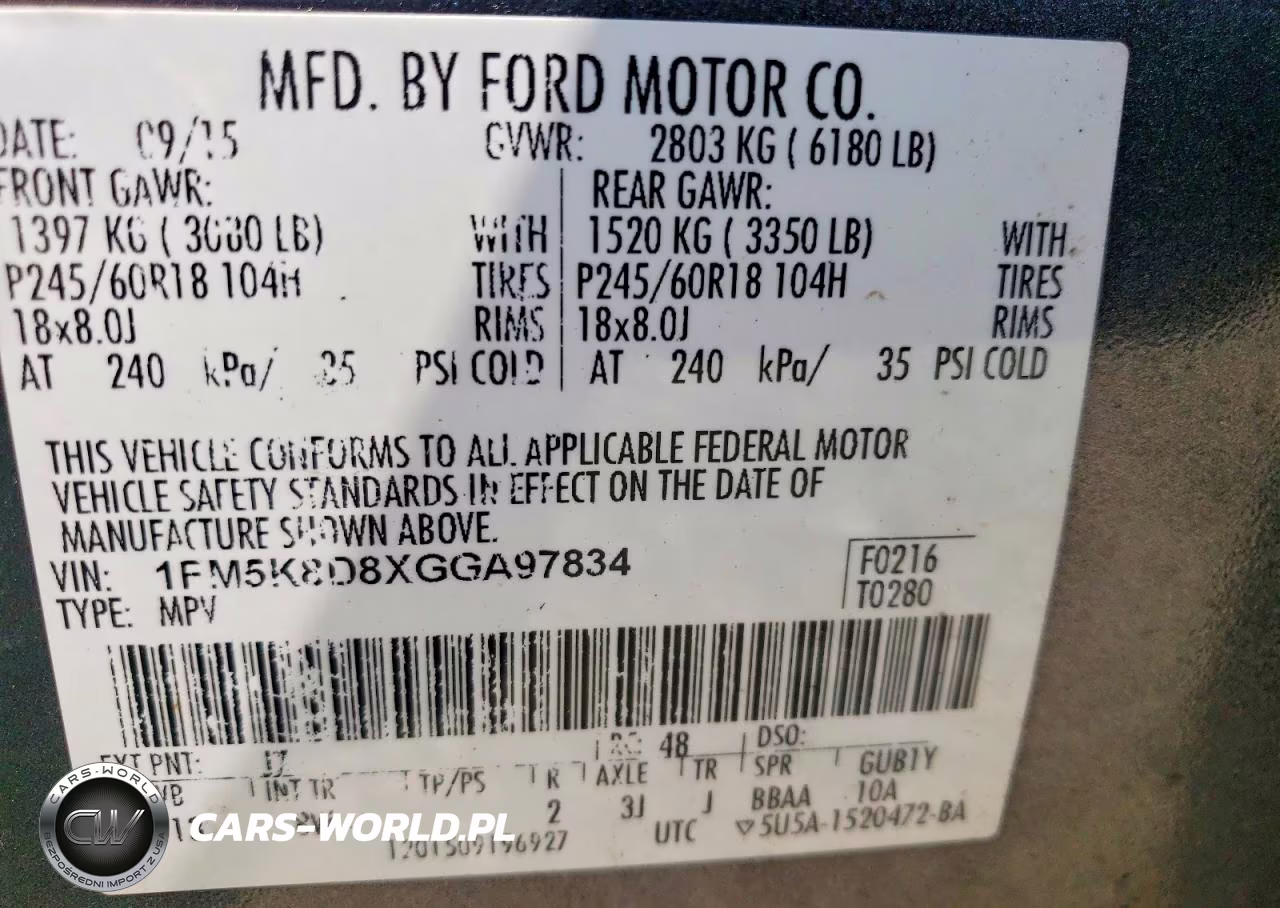 2016 Ford Explorer Xlt VIN:1FM5K8D8XGGA97834 - 12