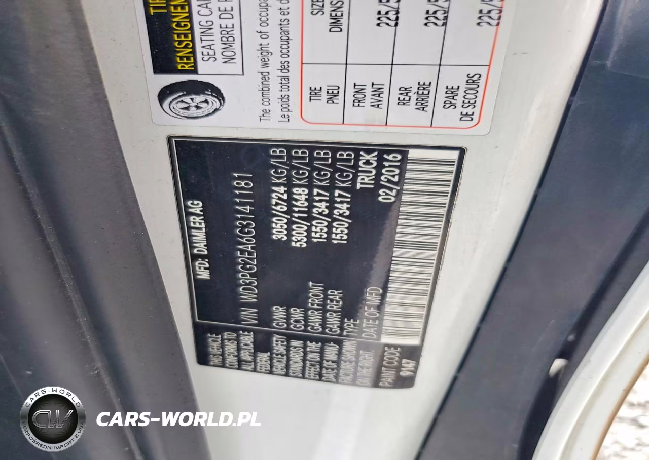 2016 Mercedes-Benz Metris Delivery Van VIN:WD3PG2EA6G3141181 - 14