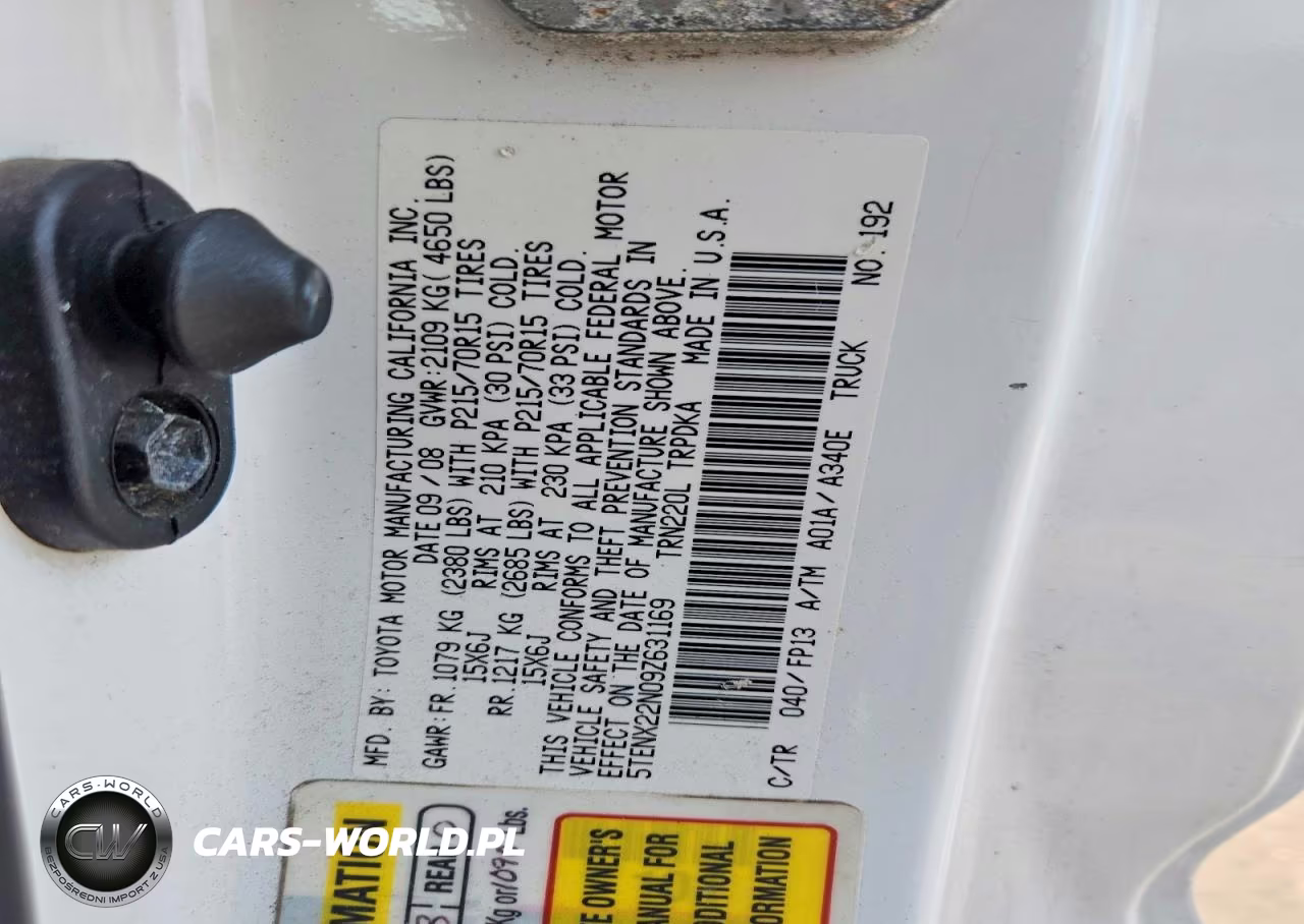 2009 Toyota Tacoma Base VIN:5TENX22N09Z631169 - 12