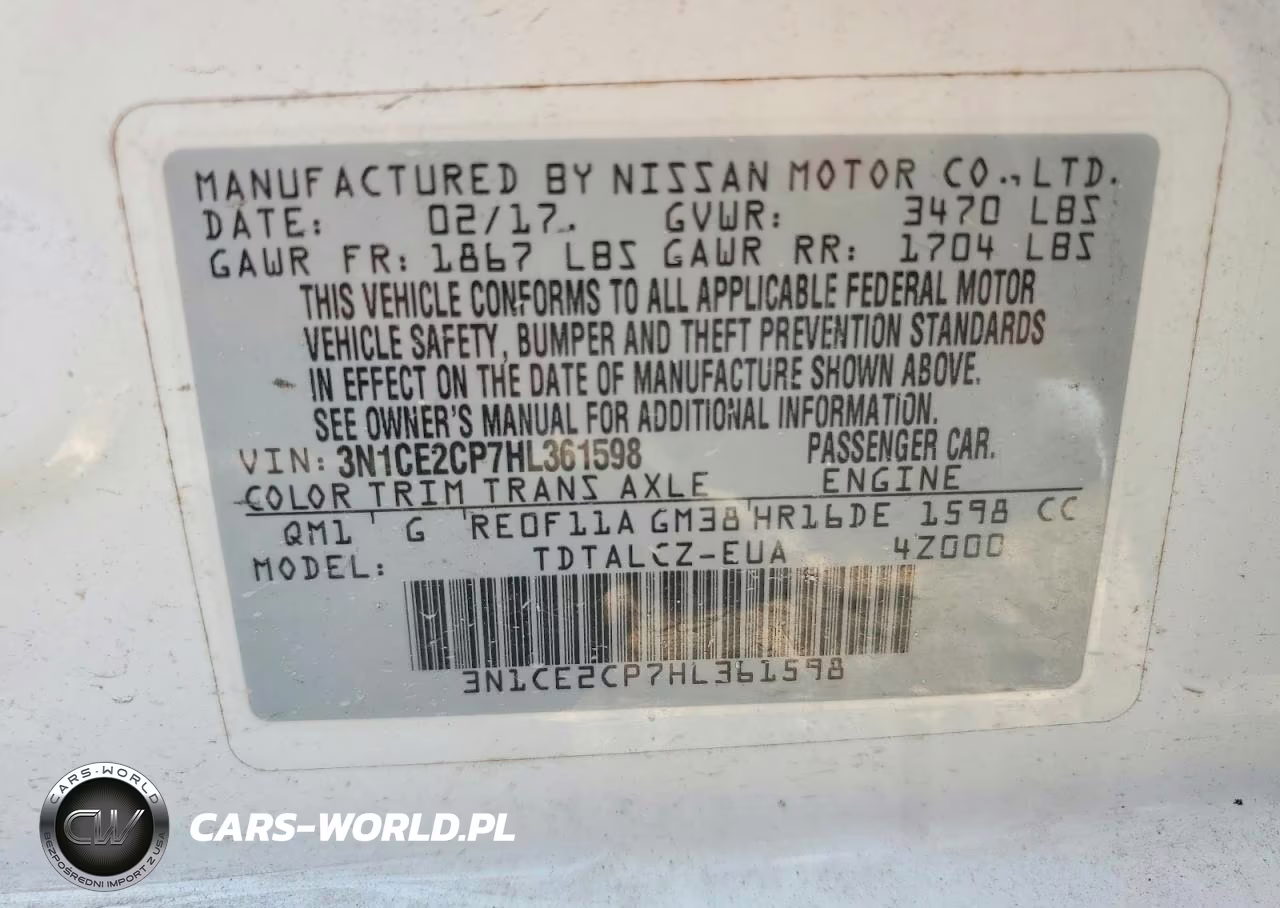 2017 Nissan Versa Note S Plus VIN:3N1CE2CP7HL361598 - 12