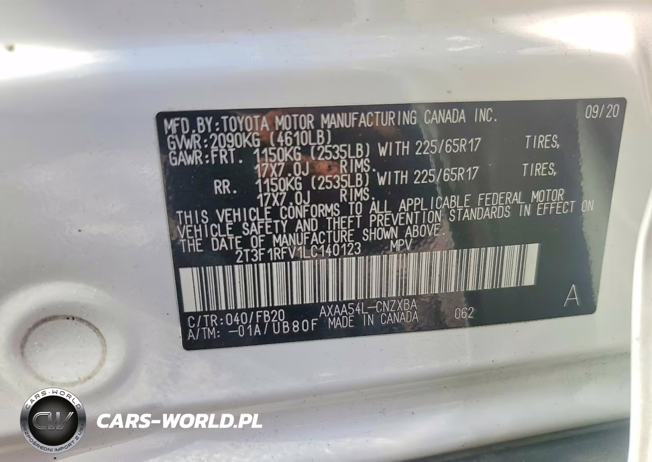 2020 Toyota Rav4 Le VIN:2T3F1RFV1LC140123 - 13