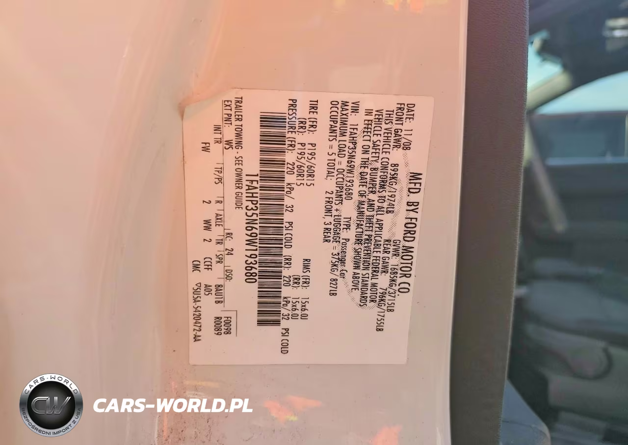 2009 Ford Focus Se VIN:1FAHP35N69W193680 - 12