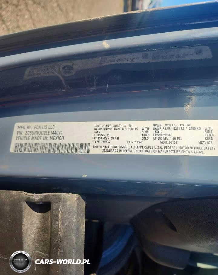 2020 Ram Promaster 3500 Delivery Van VIN:3C6URVJG2LE144071 - 12