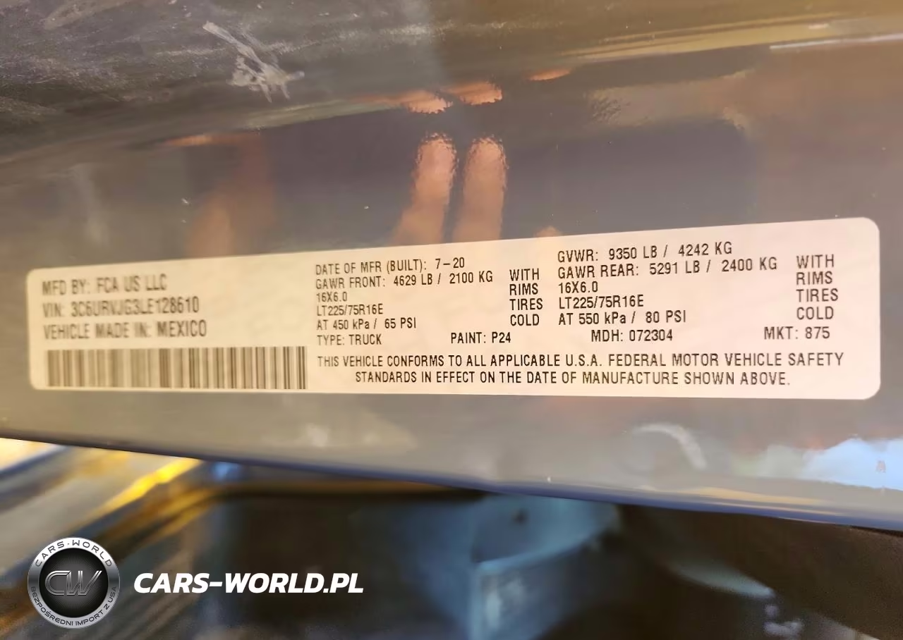 2020 Ram Promaster 3500 Delivery Van VIN:3C6URVJG3LE128610 - 13
