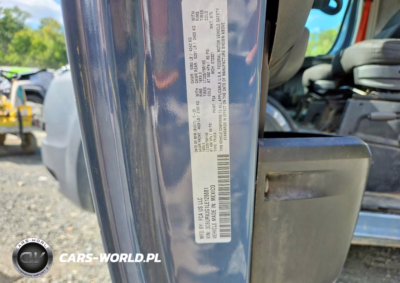 2020 Ram Promaster 3500 Delivery Van VIN:3C6URVJG1LE128881 - 13