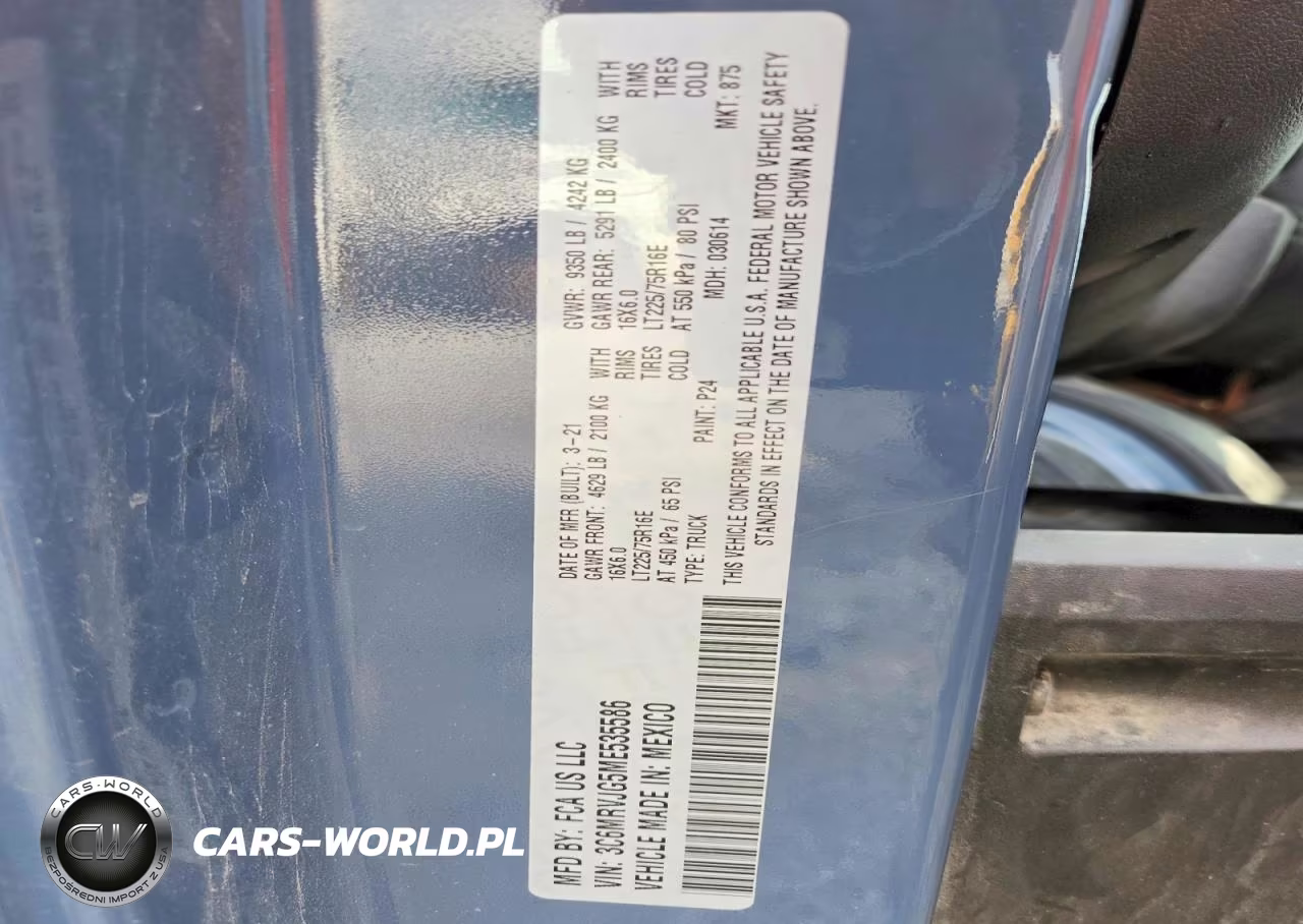 2021 Ram Promaster 3500 3500 High VIN:3C6MRVJG5ME535586 - 13
