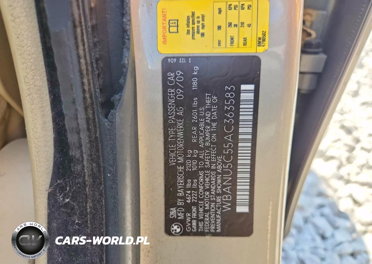 2010 BMW 528 I VIN:WBANU5C55AC363583 - 12