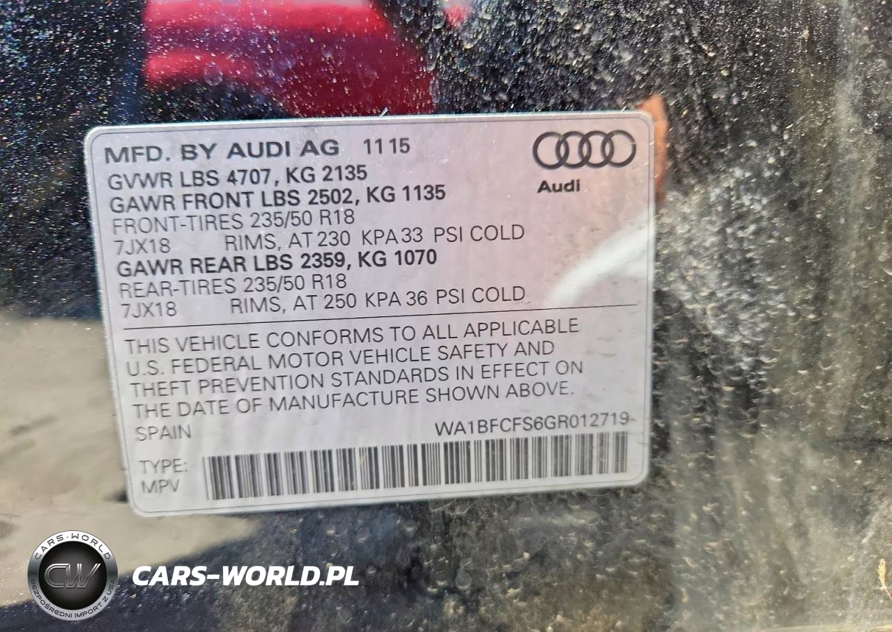 2016 Audi Q3 Premium Plus VIN:WA1BFCFS6GR012719 - 12