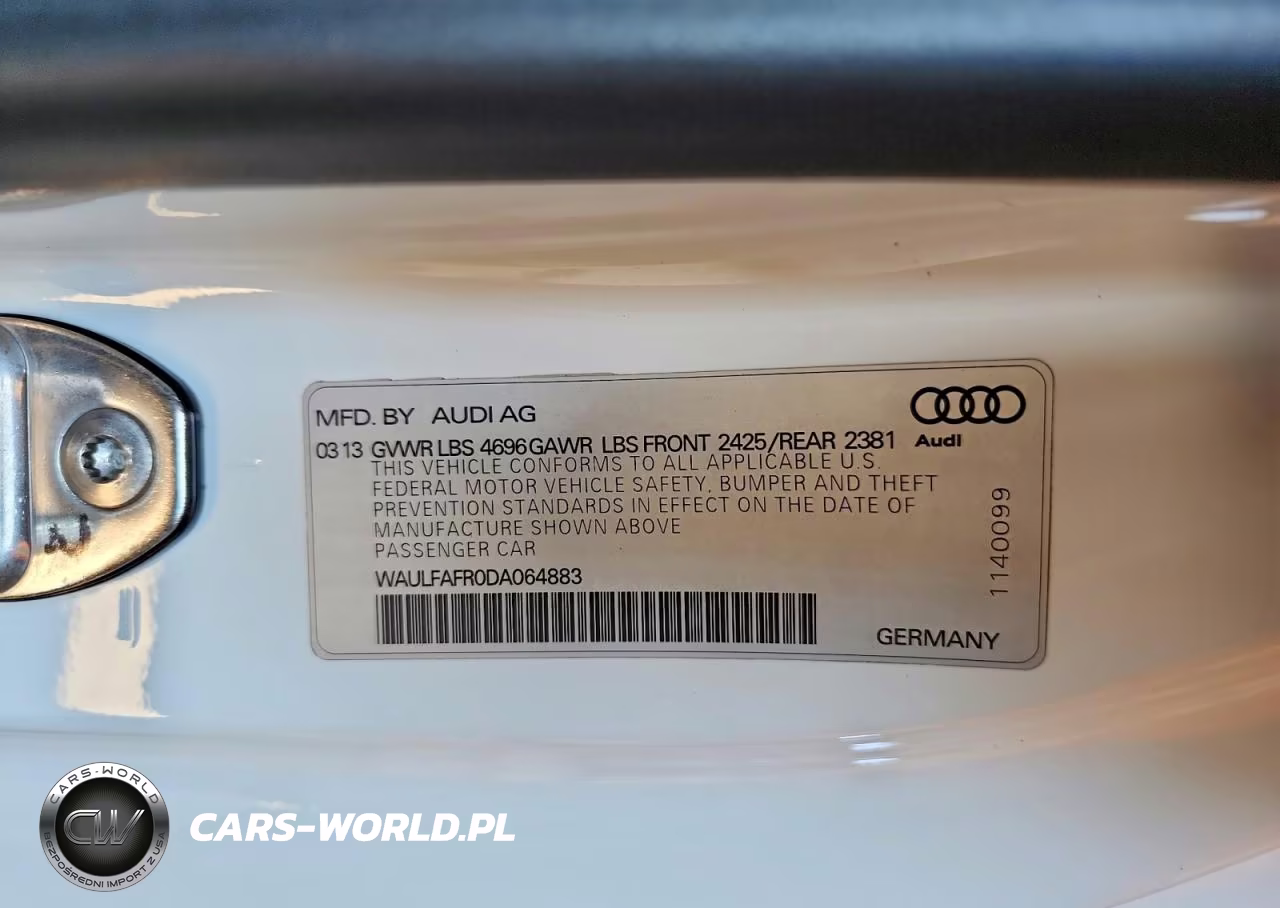2013 Audi A5 Premium Plus VIN:WAULFAFR0DA064883 - 12