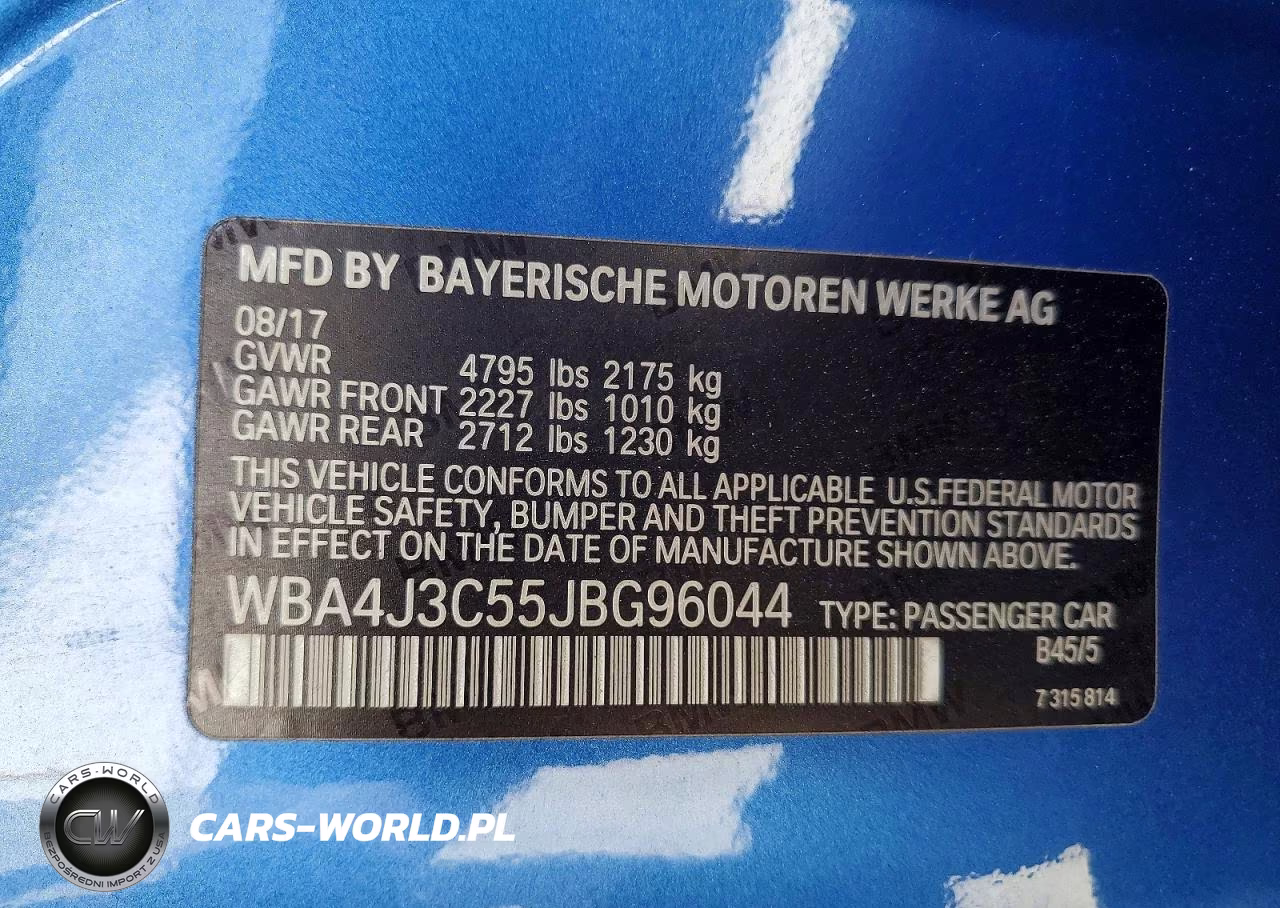 2018 BMW 430Xi Gran Coupe VIN:WBA4J3C55JBG96044 - 13