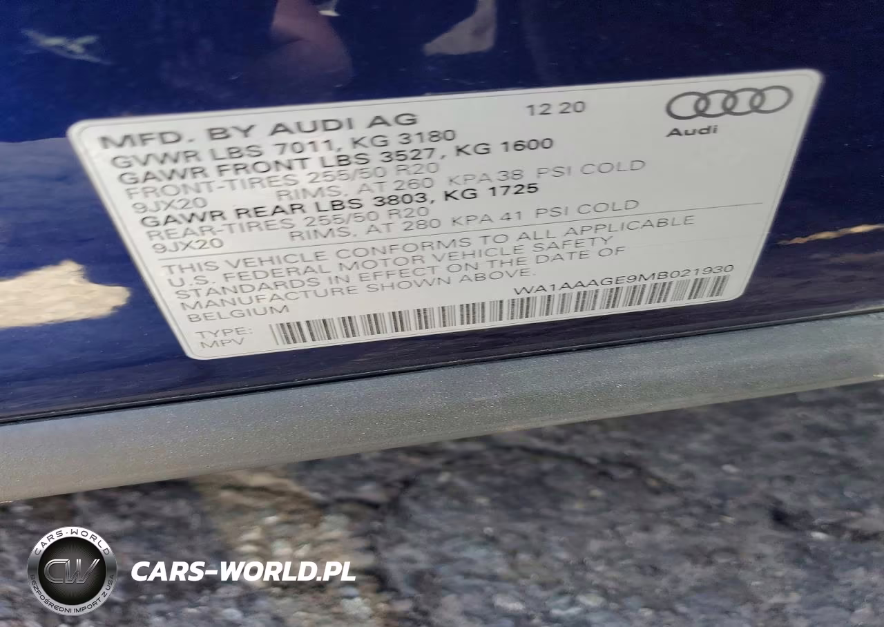 2021 Audi E-Tron Premium VIN:WA1AAAGE9MB021930 - 14