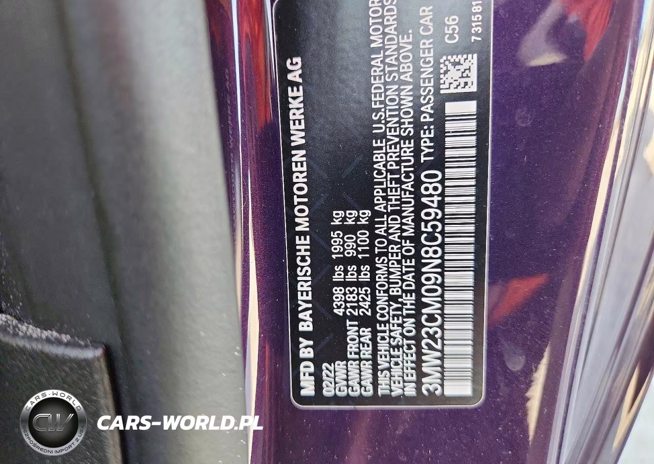 2022 BMW 230I VIN:3MW23CM09N8C59480 - 13